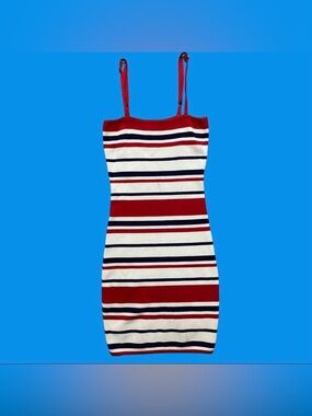 FOREVER21 Ribbed Striped Cami Bodycon Mini Dress